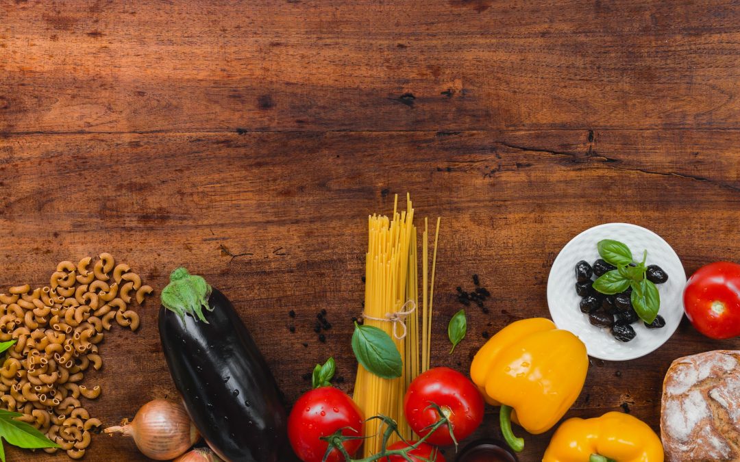 Photo illustrant différents aliments déposés sur une table