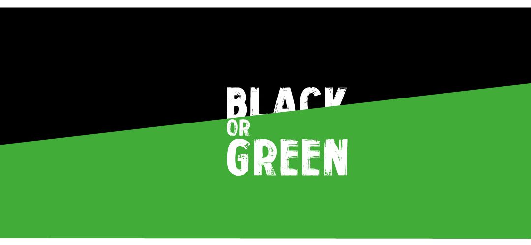 Green Friday : bannière "Black or green"