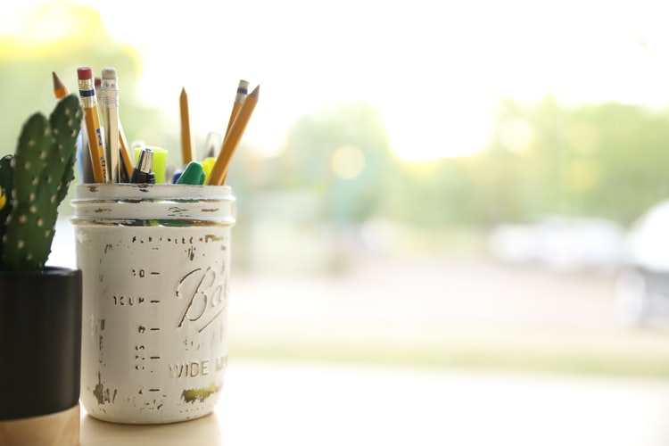 Photo illustrant un pot à crayon
