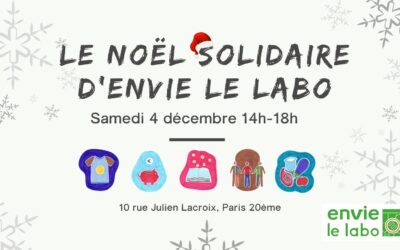 Affiche événement noel solidaire d'envie le labo