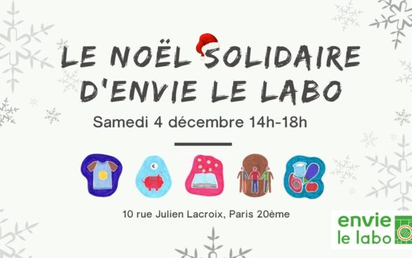 Affiche événement noel solidaire d'envie le labo