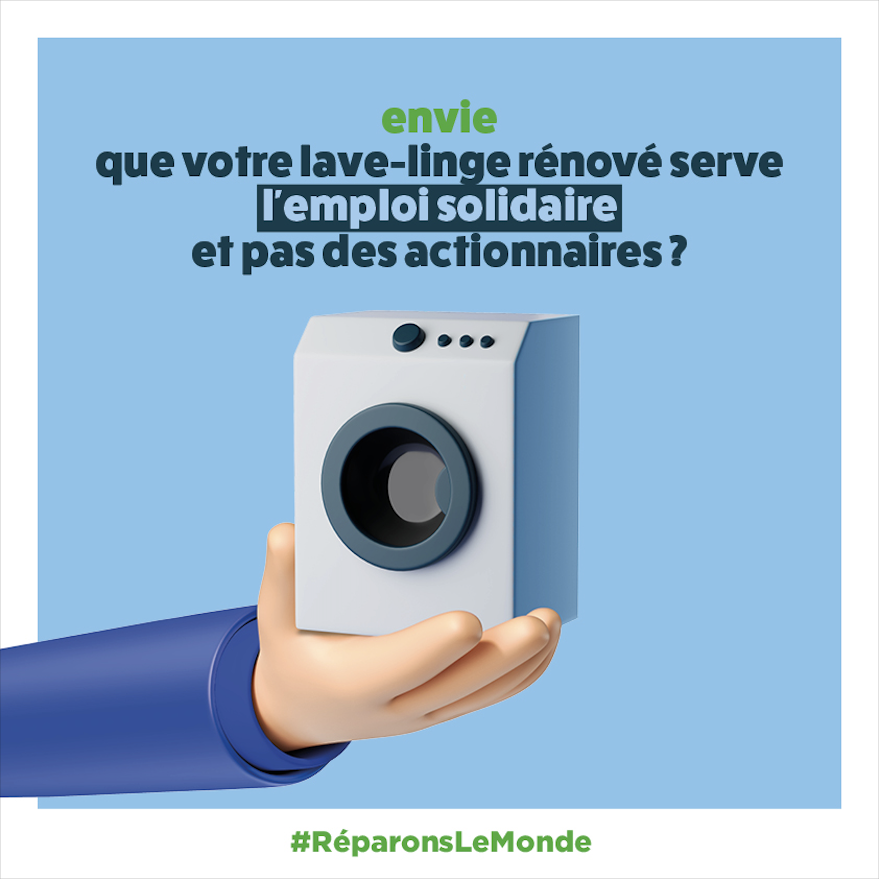 Affiche Lave-linge carré Affiche carré Lave-linge