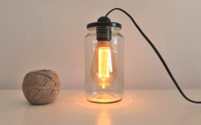 atelier fabrication lampe bocal récup